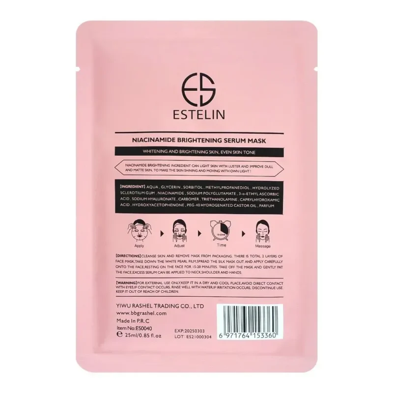 ESTELIN NIACINAMIDE BRIGHTENING SERUM MASK