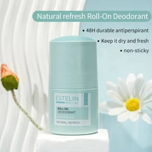 ESTELIN Anti Perspirant Roll on Deodorant - Natural Refresh - 48Hr Protection