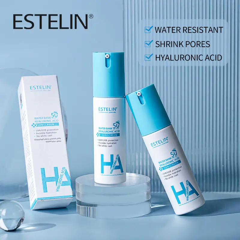 Estelin Water Bank Hyaluronic Acid Sunscreen Spf 50 Pa+++ UVA/UVB Protection