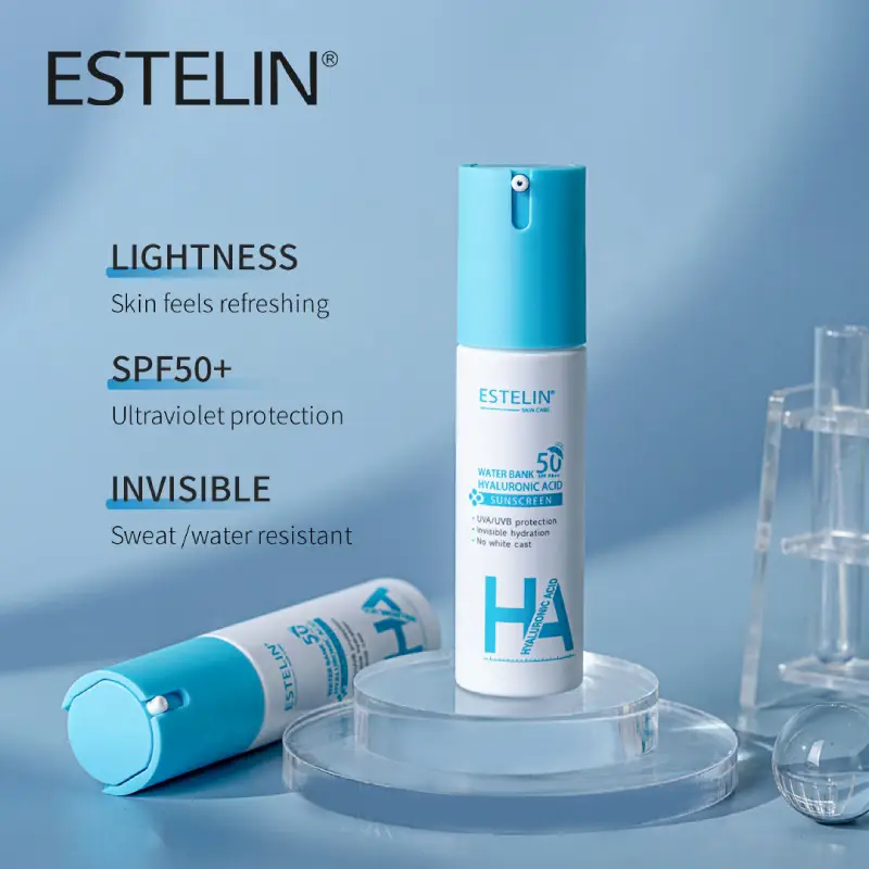 Estelin Water Bank Hyaluronic Acid Sunscreen Spf 50 Pa+++ UVA/UVB Protection