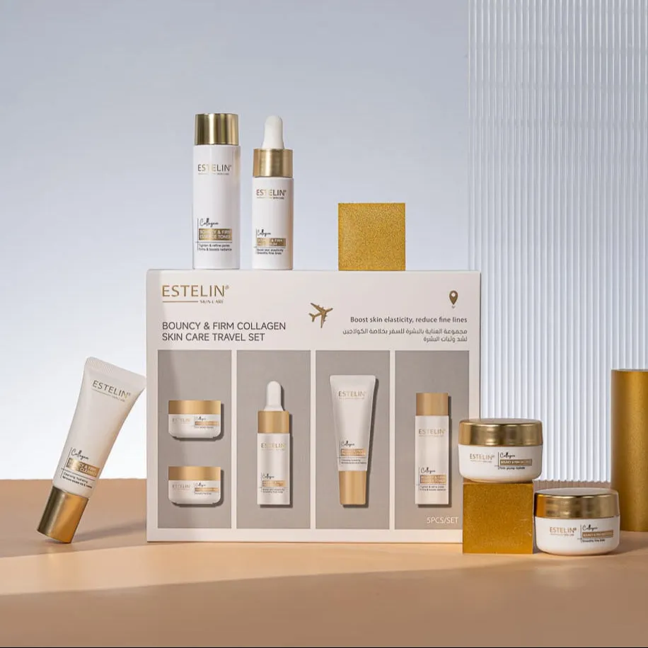 Estelin Bouncy & Firm Collagen Skin Care Travel Set – 5 Pcs
